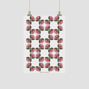Ali Davies Tea Towel 100% Organic Cotton Pohutukawa