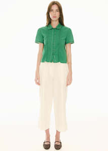 Tops: POL Nova Tucked Shirt Green