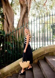 POL Bonde Dress Knit Black Ivory