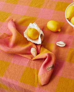 Gifts: Kip & Co Toasted Marshmallow Tablecloth Linen Round