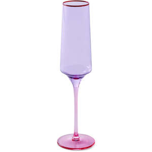 Kip & Co Lilac Colour Block Champagne Glass 2P Set