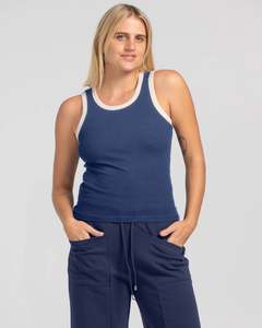 Boom Shankar Bellissimo Tank Top Navy/Ecru