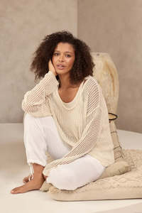 Tops: Shanty Pontif Knit Set Natural