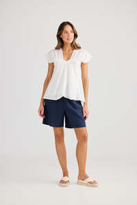 Tops: Holiday Sail Away Top White