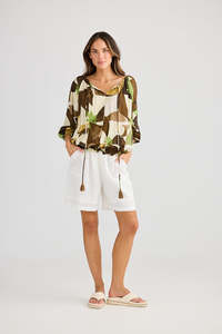 Holiday Seaside Top Jungle Print