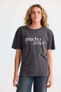 Talisman Mucho Amor Relaxed Tee Black Wash