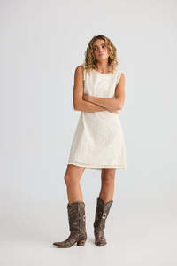 Dresses: Talisman Chantilly Dress Natural Embroidery