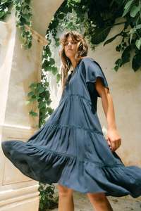 Dresses: Isle of Mine Oline Dress Navy