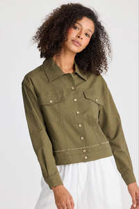 Jackets Coats: Shanty Roam Jacket Khaki