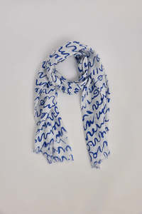 Accessories: Holiday Life Scribe Scarf Blue