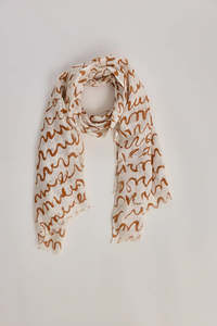 Holiday Life Scribe Scarf Tan