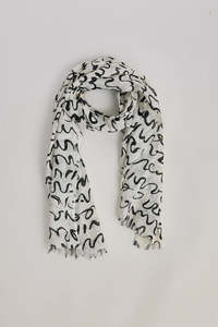 Accessories: Holiday Life Scribe Scarf Black