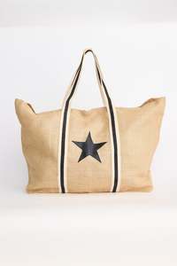 Holiday Life Star Tote Natural