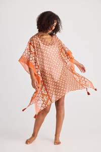 Holiday Life Stella Kaftan Rust Floral