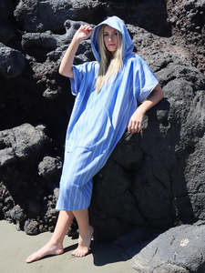 Towels: Dark Hampton Hooded Towel The East Hampton Blue