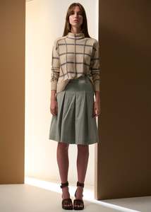 POL Sable Funnel Neck Knit Pebble Ink