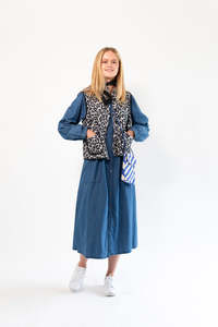 Lollys Laundry Cairo Quilted Vest Leopard Print