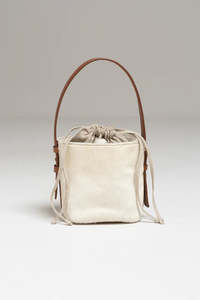 Indi & Cold RH738 Cowhide Leather Handbag Stone