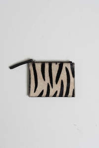 Bags: Indi & Cold RH736 Leather Purse Zebra Black