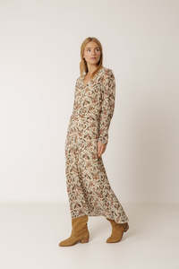 Dresses: Indi & Cold KI195 Lantern Sleeve Dress Lino