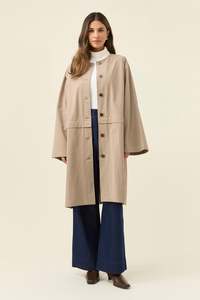 Isle of Mine  Farida Convertible Coat Stone