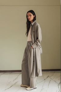 Indi & Cold NJ301 Pleated Trousers Gris