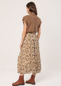 Skirts: Indi & Cold KI196 Vicose Floral Skirt Lino