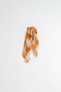 Accessories: Indi & Cold RG714 Vichy Check Scarf Calabaza