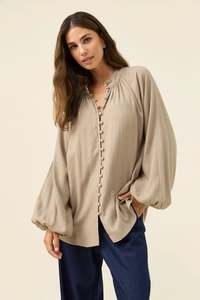 Isle of Mine  Grace Blouse Stone