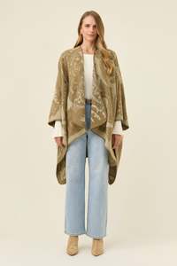 Isle of Mine  Lucia Cape ONE SIZE - Stone Paisley