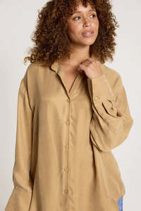 Tops: Eb & Ive Callista Shirt Mocha