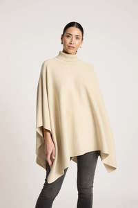 Knitwear: Eb & Ive Samira Poncho Bisque