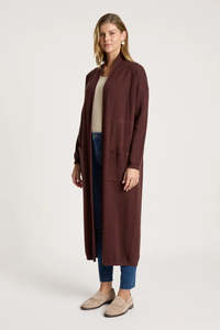 Knitwear: Eb & Ive Zala Cardigan Mahogany