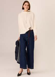 Pol Rowan Drawcord Knit Ivory