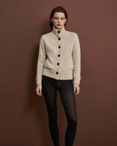 Knitwear: Alete Isabella Polo Jacket Alpaca