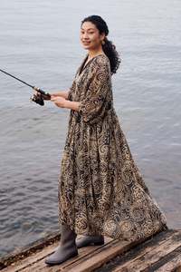 Isle of Mine Wilma Maxi Dress Stone Paisley