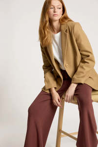 Jackets Coats: Eb & Ive Sable Blazer Mocha