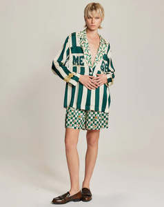 Jackets Coats: Me369 Audrey Sporty Jade Collar Jacket