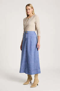 Skirts: Eb & Ive Bodhi Denim Skirt Denim