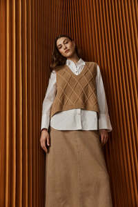 Eb & Ive Bodhi Denim Skirt Fawn