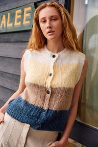 Isle Of Mine: Isle of Mine Pallas Stripe Knit Vest Butter