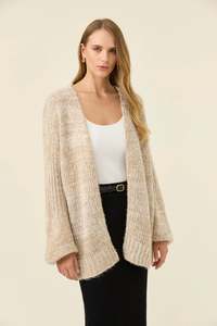 Isle of Mine  Pallas Relaxed Cardigan ONE SIZE Stone
