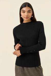 Isle of Mine Juno Knit Top Onyx