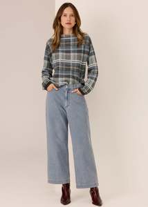 Pol Andie Cropped Jean Blue Wash