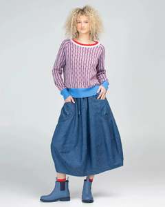 Boom Shankar 1: Boom Shankar Guru Skirt Mid Wash Denim