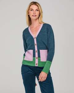 Boom Shankar 1: Boom Shankar Poet Cardigan Blue Multi