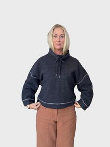 Pol Jude Wool Drawcord Knit Char Silver