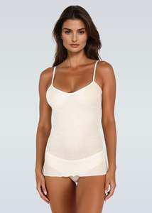 EGi 1407 Wool Silk Camisole Bianco