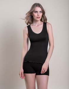 EGi 5120 Cashmere Modal Ribbed Tank Nero