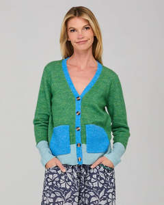 Boom Shankar Poet Cardigan Green Multi